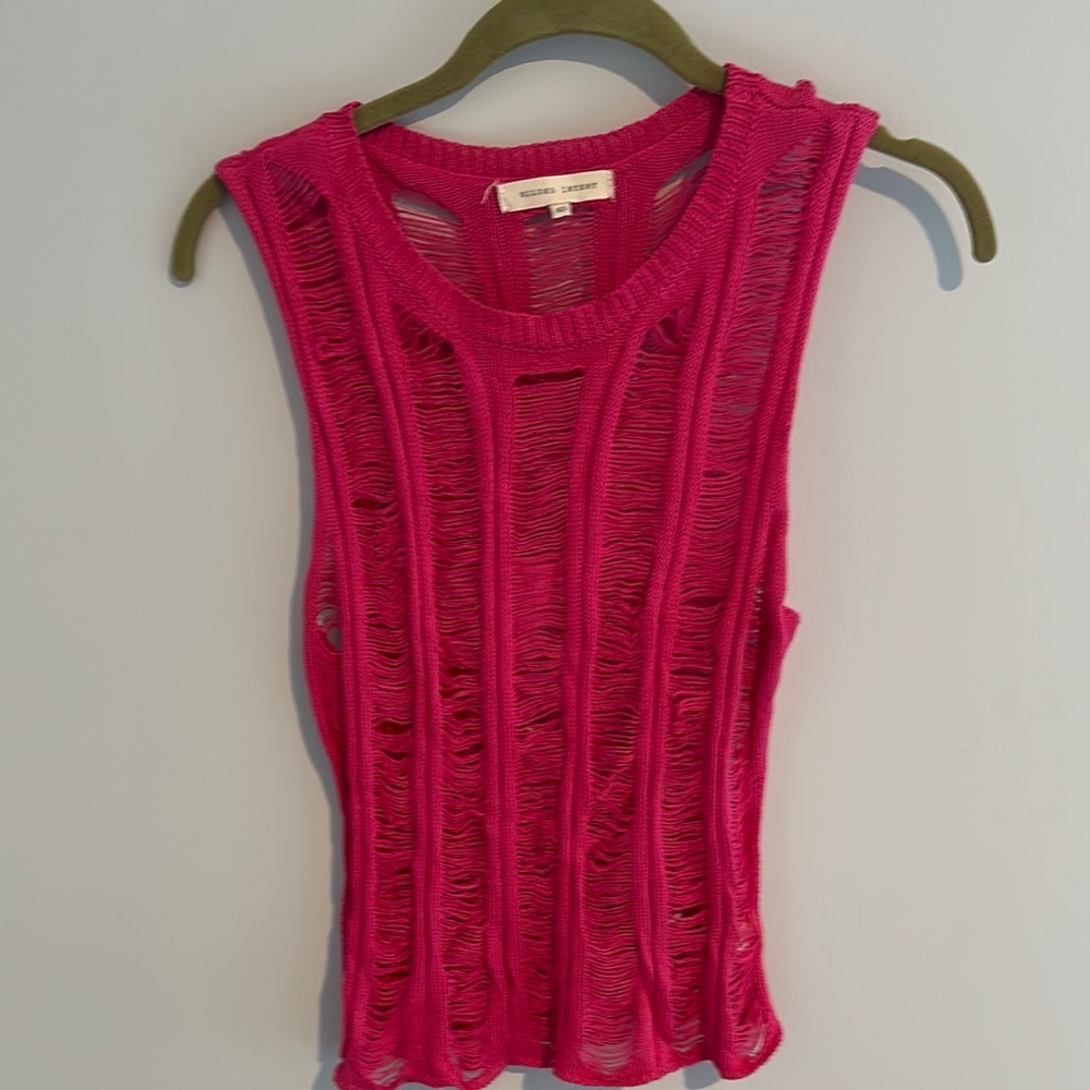 Gilded Intent Pink Ribbed Tank Top